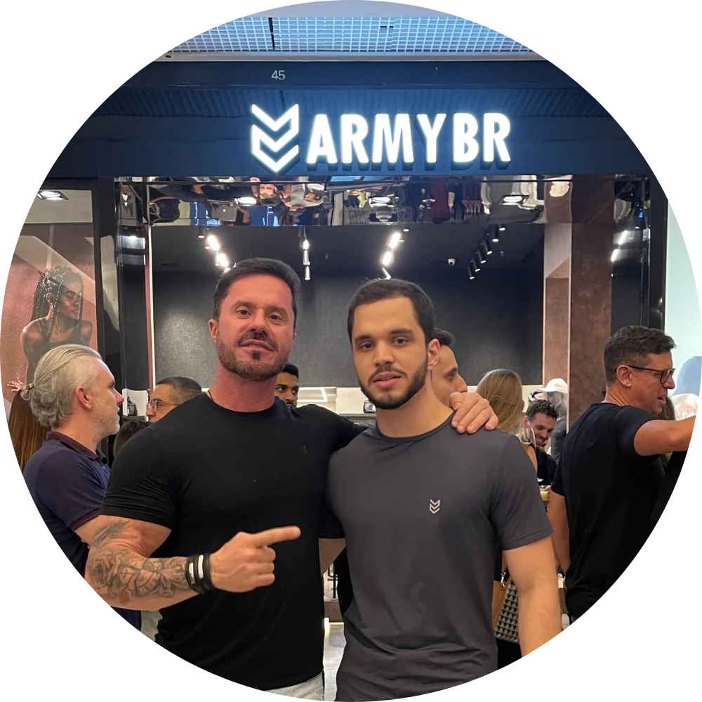 João Marcos com fundador da ArmyBR